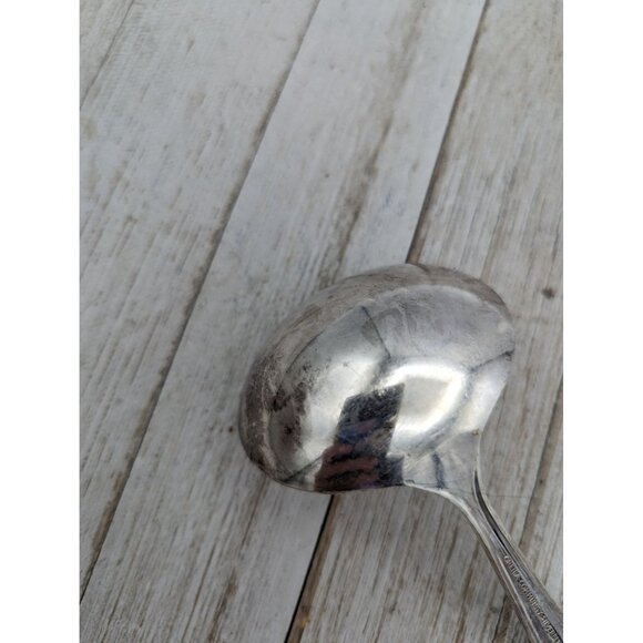 Oneida Community Silverplate ENCHANTMENT Gentle Rose Gravy Serving Ladle 1960 - Picture 6 of 7